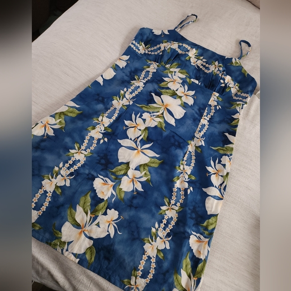 Jade Fashions Hawaiian Print Dress Size:Large - Picture 2 of 7